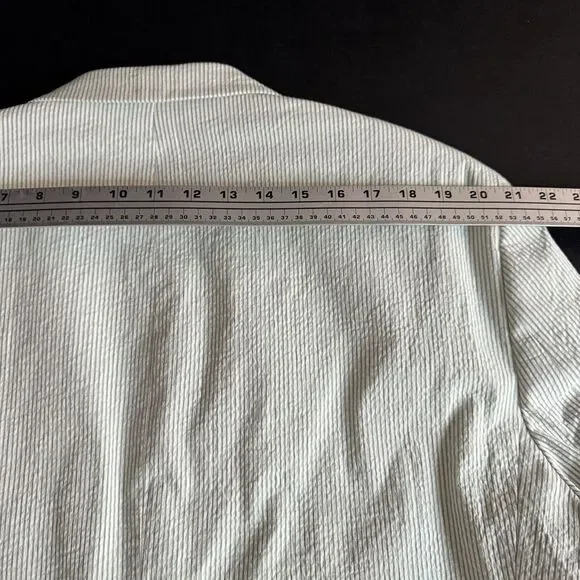 Tommy Hilfiger 48R Blazer Sport Coat Mens Green Seersucker Stripe Cotton - Picture 9 of 11